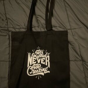 Stay Inspired. Never Stop Creating tote bag. BNWOT